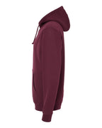 Left View of Maroon Heavyweight Hooded Sweatshirt - IND4000
