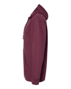 Left View of Maroon Midweight Hooded Sweatshirt - SS4500