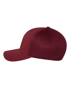 Left View of Maroon Ultrafiber Mesh Cap - 6533