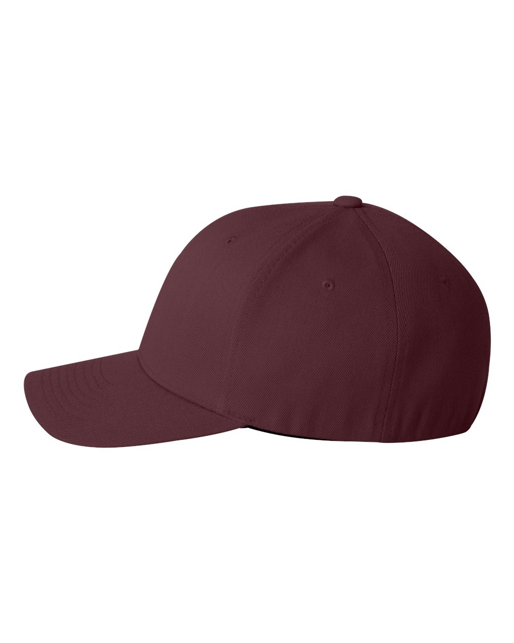 Left View of Maroon Wool-Blend Cap - 6477