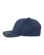 Left View of Melange Navy Unipanel™ Melange Cap - 5577UP
