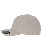 Left View of Melange Silver Delta® Seamless Cap - 180