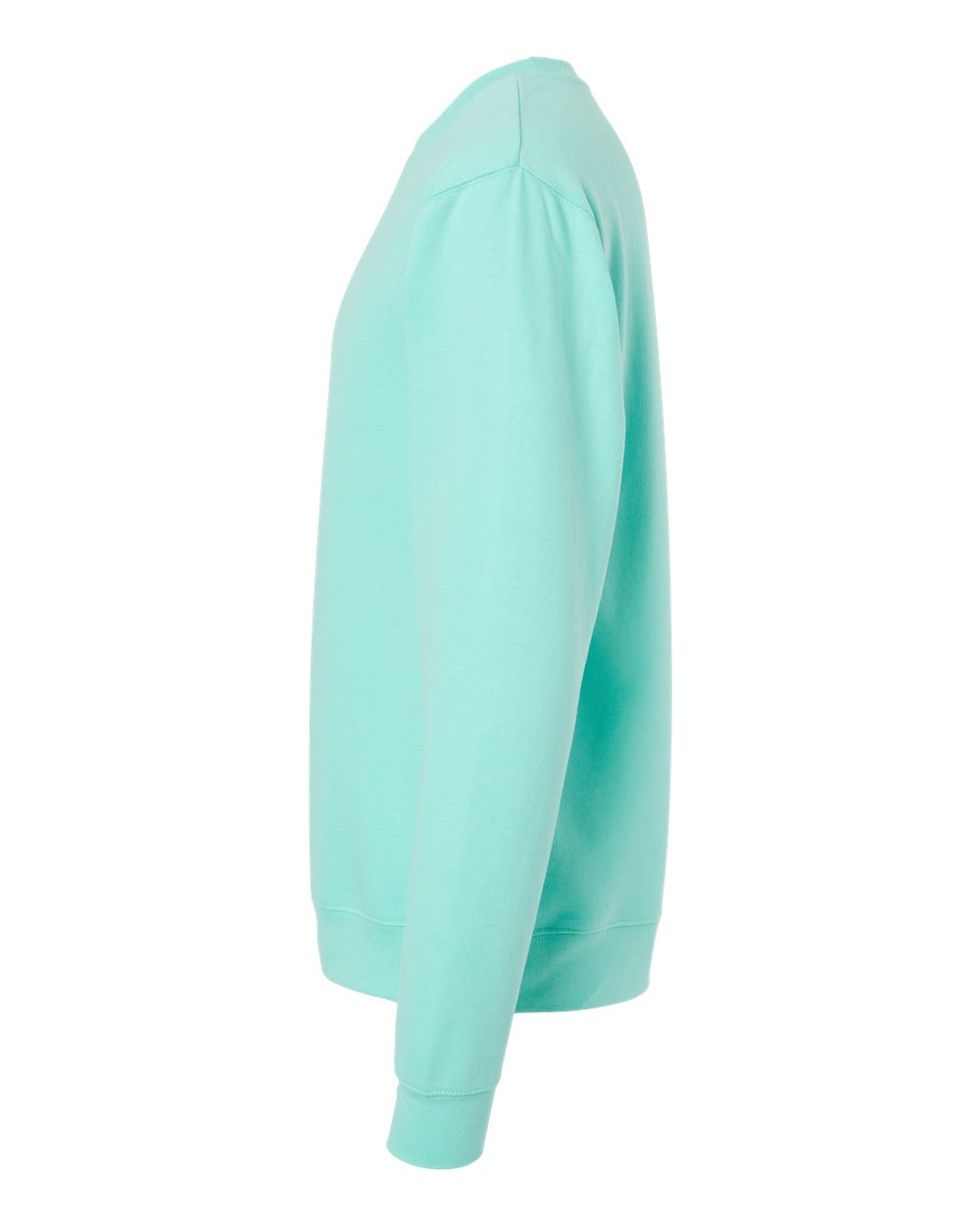 Left View of Mint Midweight Crewneck Sweatshirt - SS3000