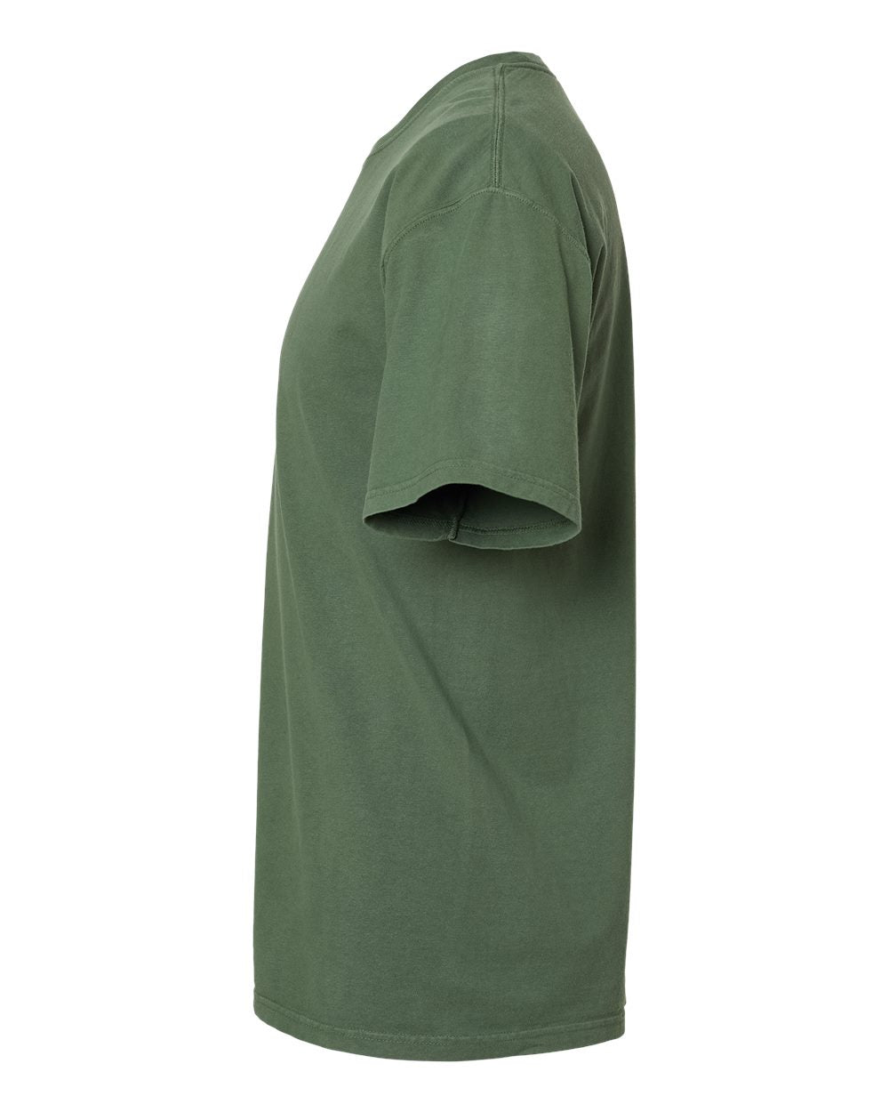 Left View of Moss Garment-Dyed T-Shirt - GDH100