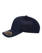 Left View of Navy 110® Recycled Mesh Cap - 110R