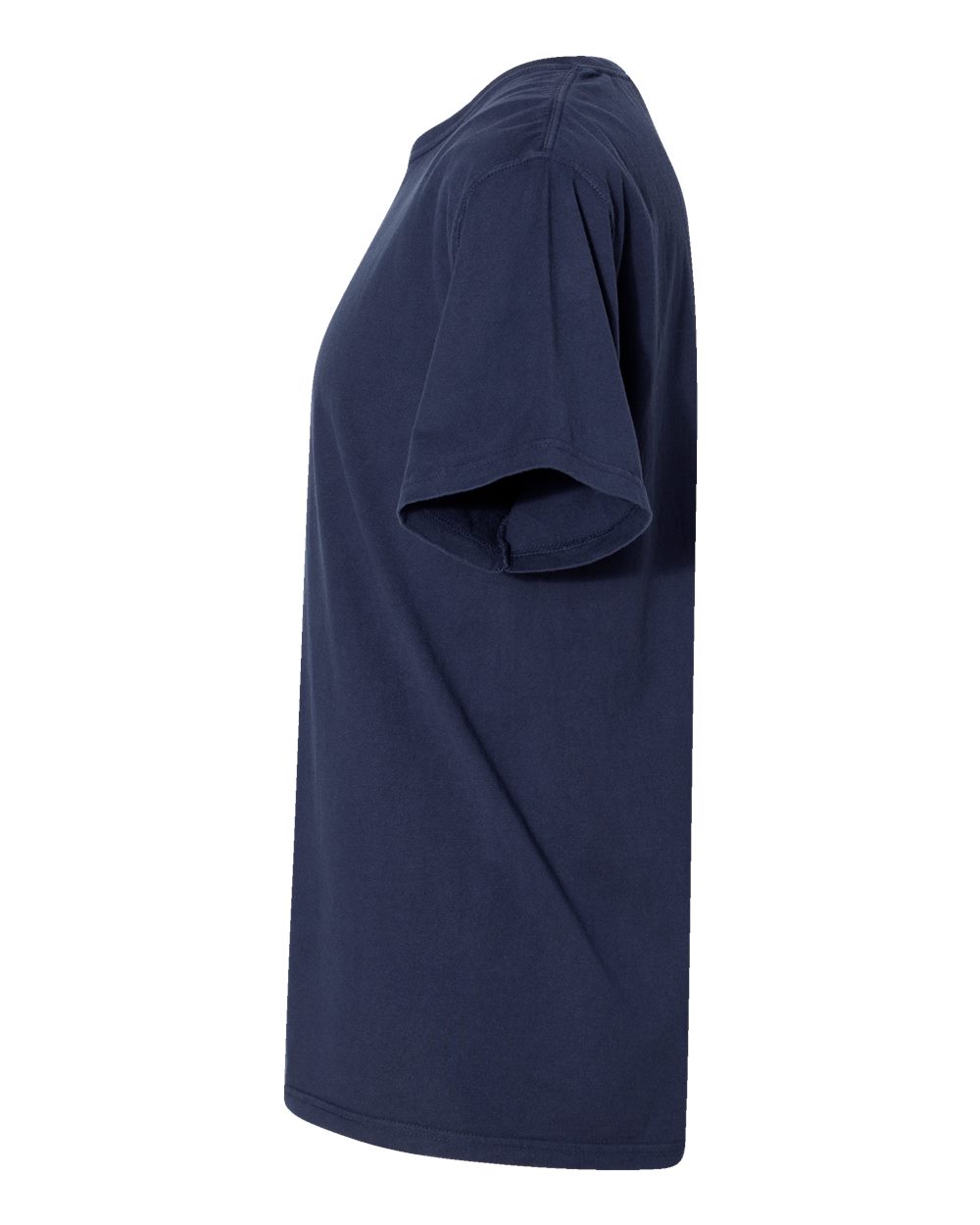 Left View of Navy Garment-Dyed T-Shirt - GDH100