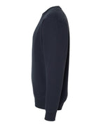 Left View of Navy Heavyweight Crewneck Sweatshirt - IND3000