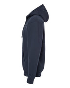 Left View of Navy Heavyweight Full-Zip Hooded Sweatshirt - IND4000Z