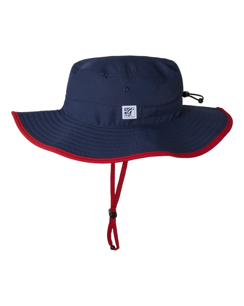 Left View of Navy/ Red Ultralight Booney - GB400