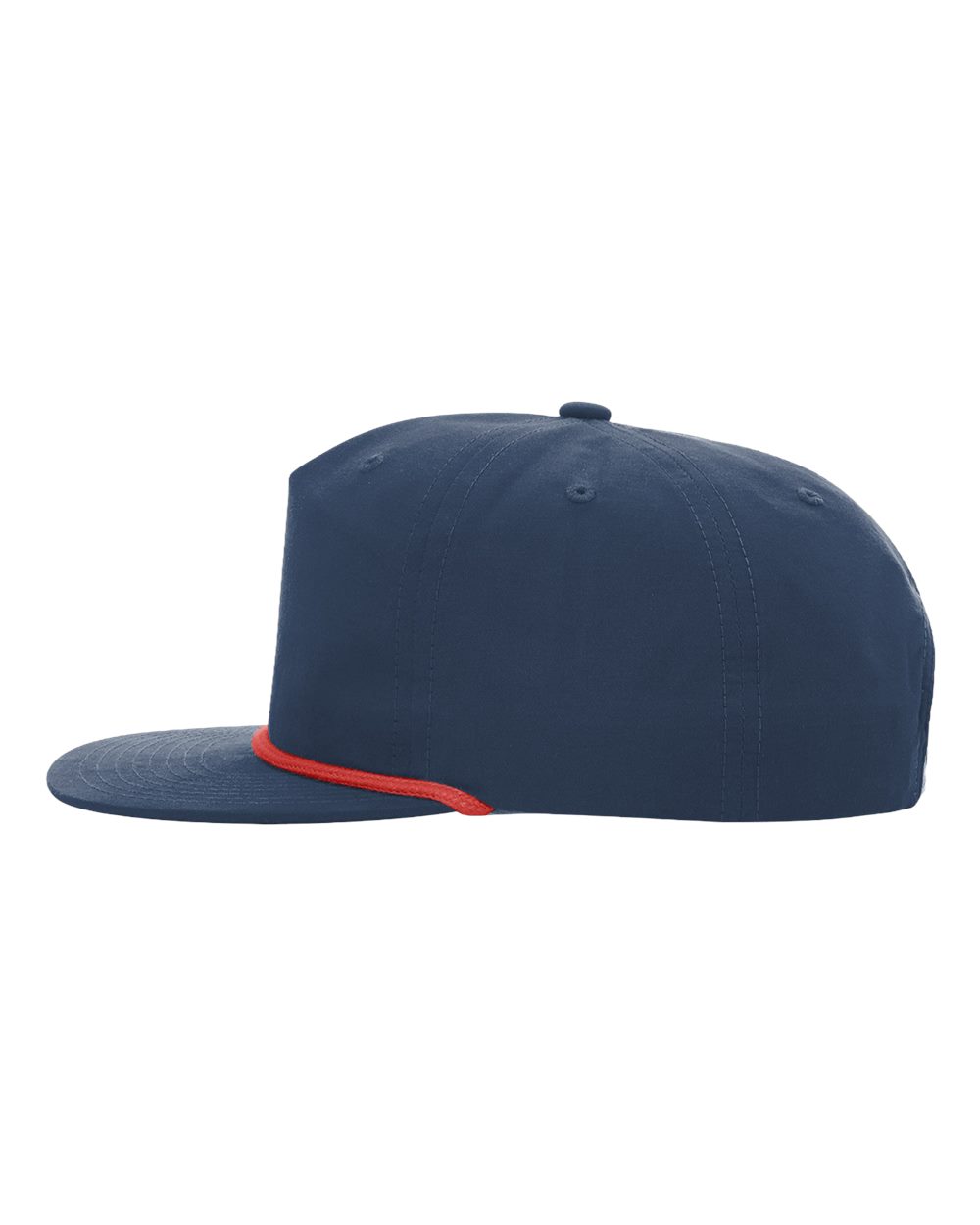 Left View of Navy/ Red Umpqua Snapback Cap - 256