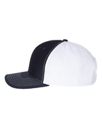 Left View of Navy/ White Twill Back Trucker Cap - 312