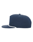 Left View of Navy/ White Umpqua Snapback Cap - 256