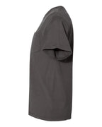 Left View of New Railroad Grey Garment-Dyed Pocket T-Shirt - GDH150