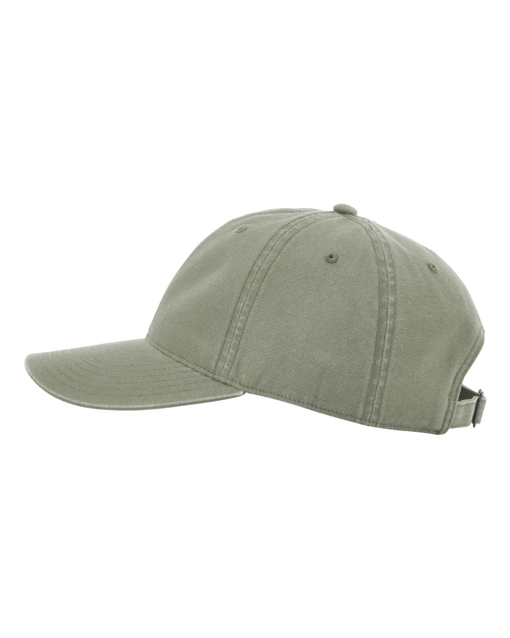 Left View of Olive Green Odell Cap - 324RE