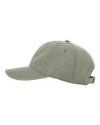 Left View of Olive Green Odell Cap - 324RE