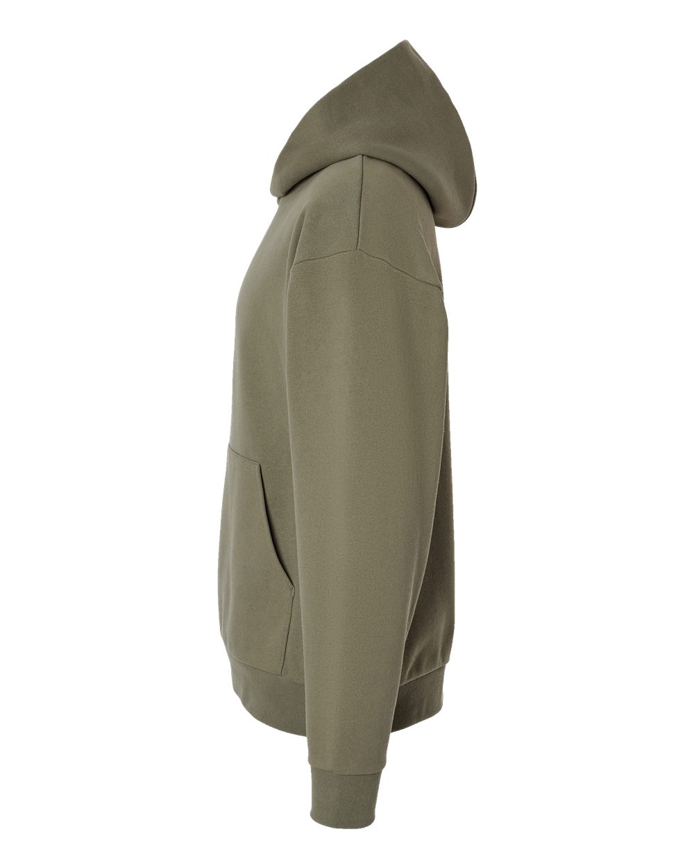 Left View of Olive Mainstreet Hooded Sweatshirt - IND420XD