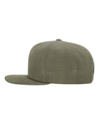 Left View of Olive Timberline Corduroy Cap - 253