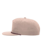 Left View of Pale Peach/ Maroon Umpqua Snapback Cap - 256