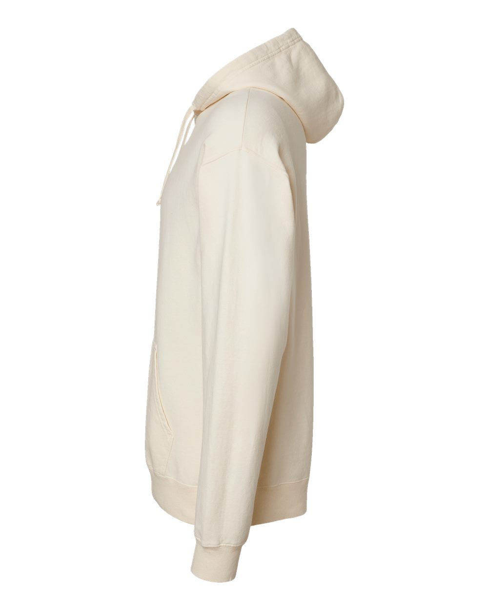 Left View of Parchment Garment-Dyed Hooded Sweatshirt - GDH450