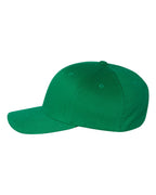 Left View of Pepper Green Cotton Blend Cap - 6277