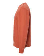Left View of Pigment Amber Midweight Pigment-Dyed Crewneck Sweatshirt - PRM3500
