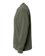 Left View of Pigment Army Midweight Pigment-Dyed Crewneck Sweatshirt - PRM3500