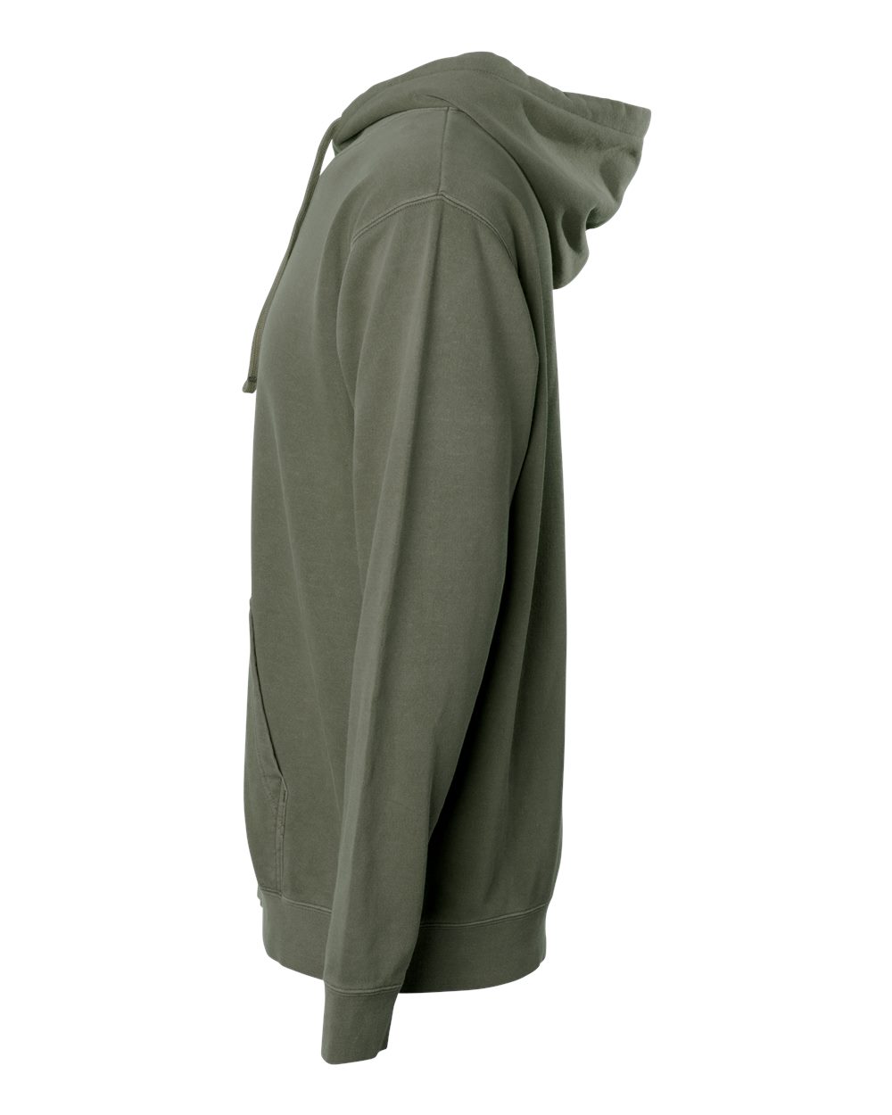 Left View of Pigment Army Midweight Pigment-Dyed Hooded Sweatshirt - PRM4500