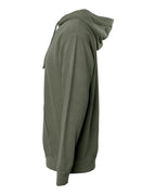 Left View of Pigment Army Midweight Pigment-Dyed Hooded Sweatshirt - PRM4500