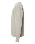 Left View of Pigment Cement Midweight Pigment-Dyed Crewneck Sweatshirt - PRM3500