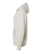 Left View of Pigment Ivory Midweight Pigment-Dyed Hooded Sweatshirt - PRM4500