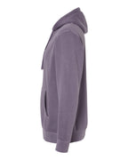 Left View of Pigment Plum Midweight Pigment-Dyed Hooded Sweatshirt - PRM4500