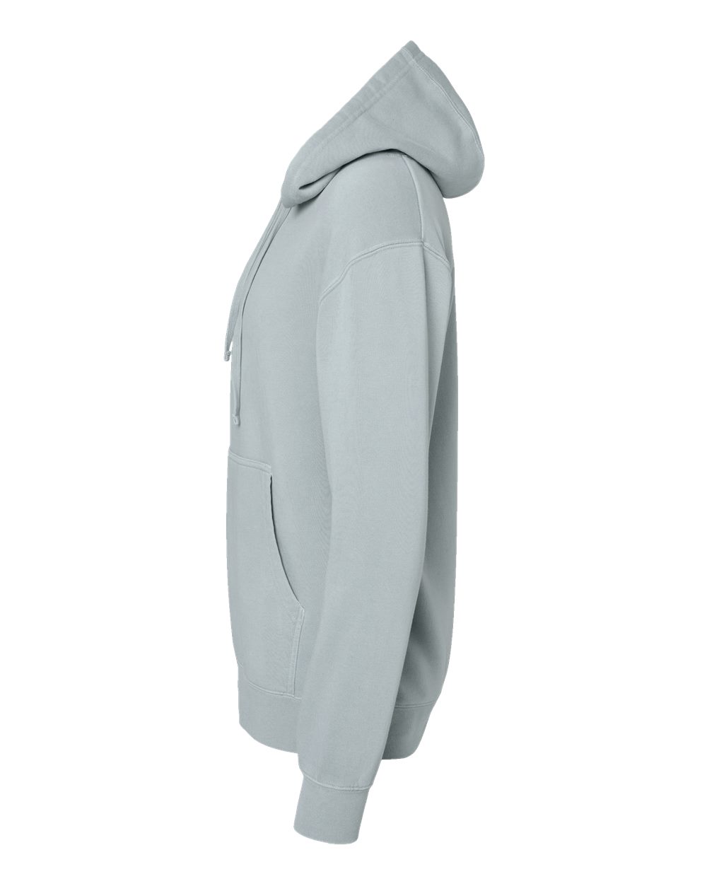 Left View of Pigment Sage Midweight Pigment-Dyed Hooded Sweatshirt - PRM4500