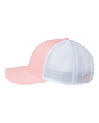 Left View of Pink/ White Everyday Trucker Cap - GB452E