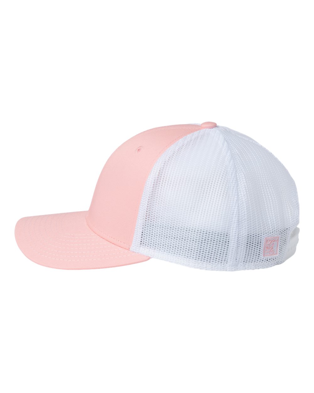Left View of Pink/ White Everyday Trucker Cap - GB452E