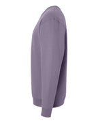 Left View of Plum Heavyweight Crewneck Sweatshirt - IND3000