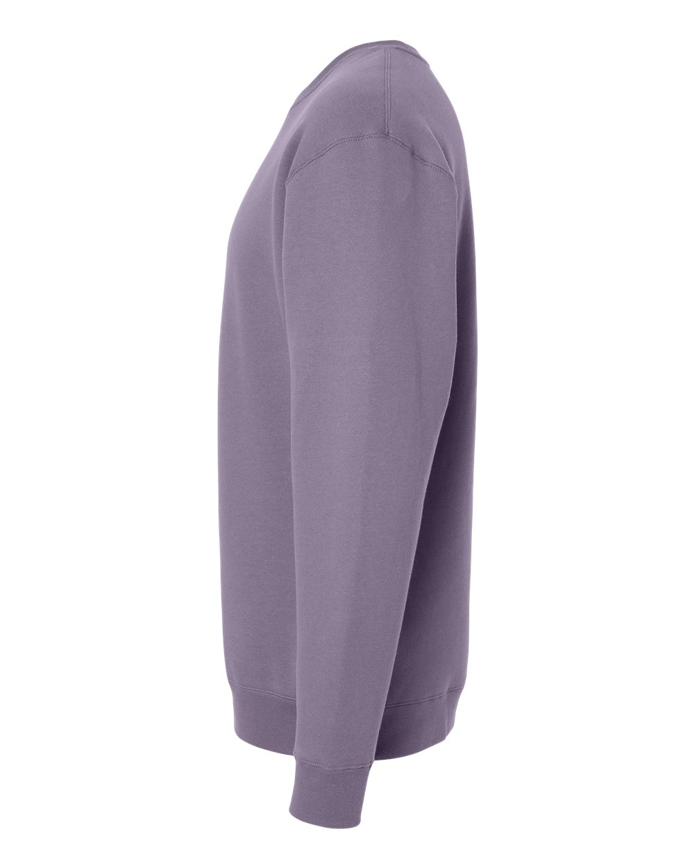 Left View of Plum Heavyweight Crewneck Sweatshirt - IND3000