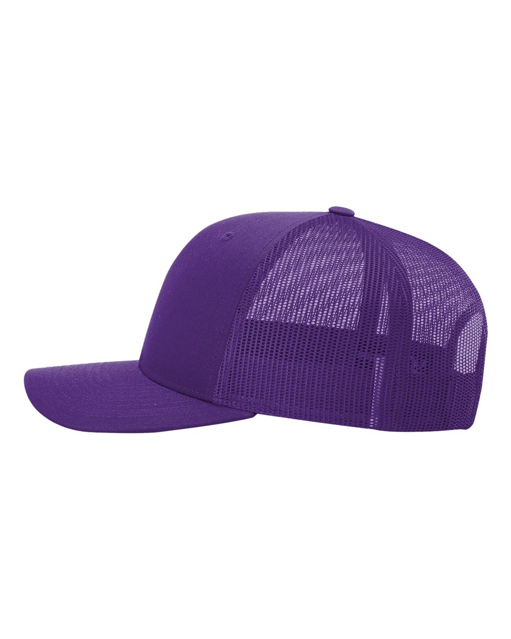 Left View of Purple Snapback Trucker Cap - 112