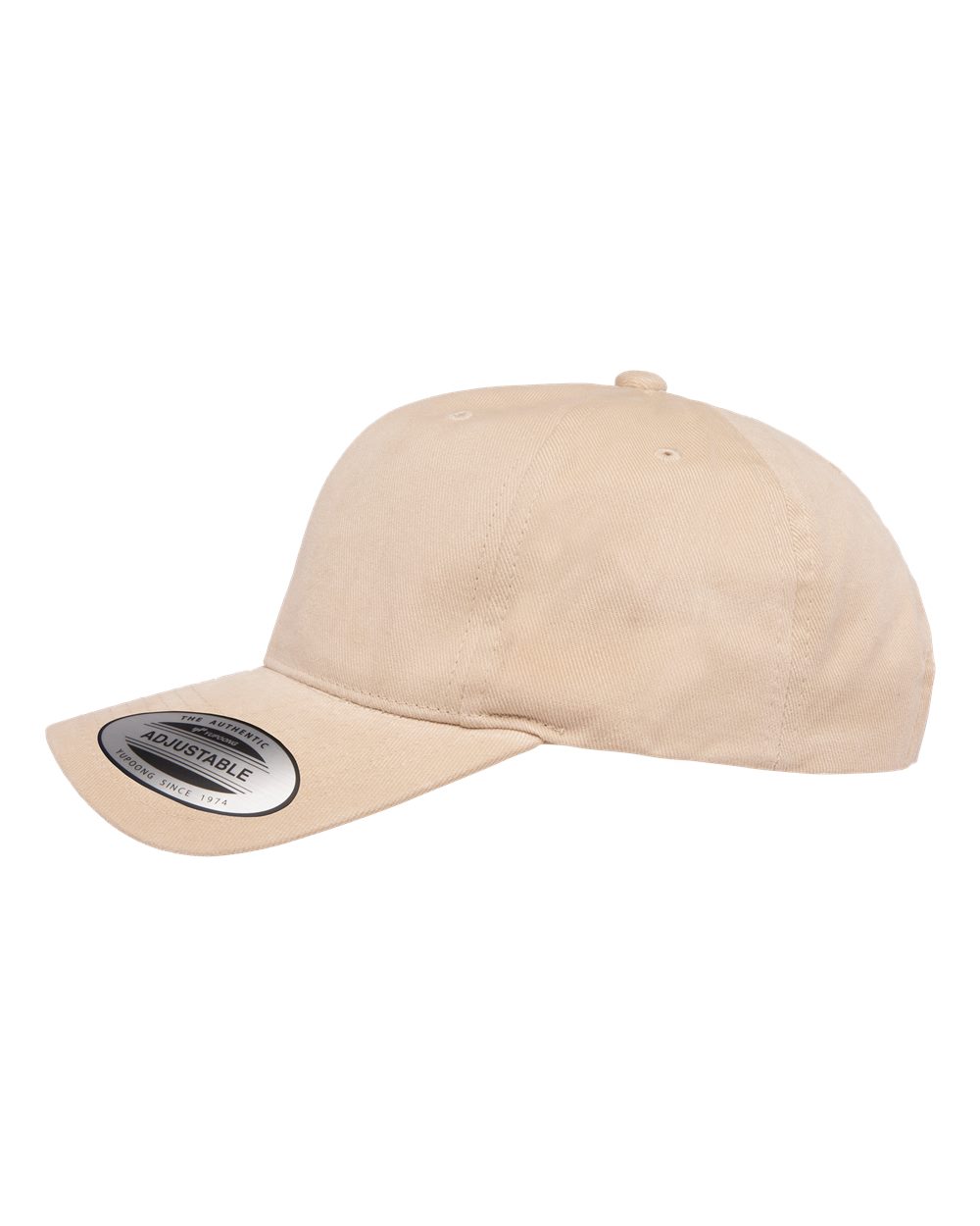 Left View of Putty Structured Brushed Twill Cap - 6363V