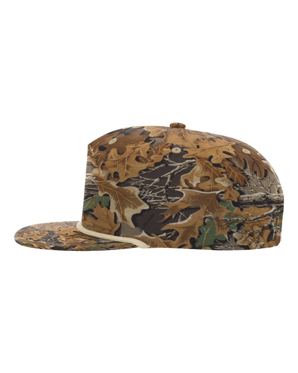 Left View of Realtree Advantage/ Khaki Printed Umpqua Gramps Cap - 256P