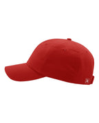 Left View of Red Casual Performance Cap - 225