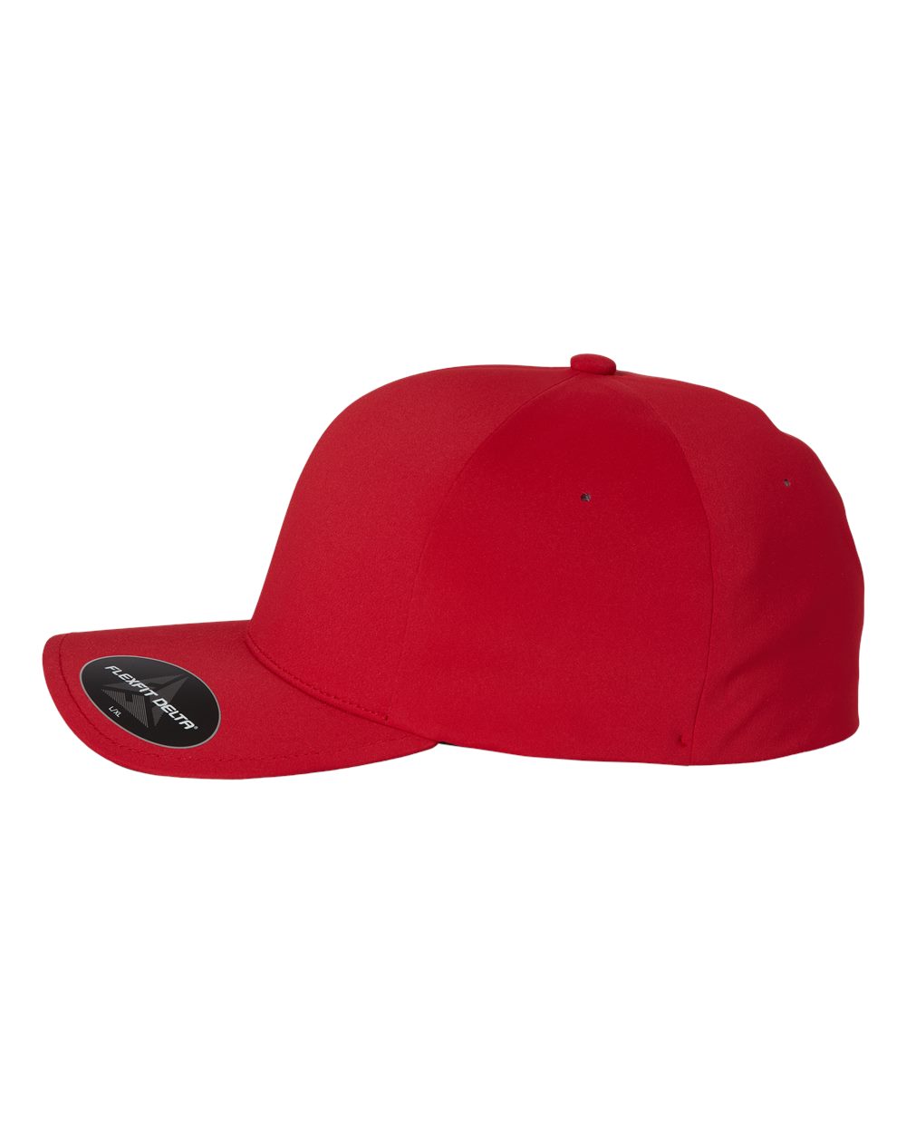 Left View of Red Delta® Seamless Cap - 180