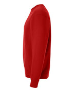 Left View of Red Heavyweight Crewneck Sweatshirt - IND3000