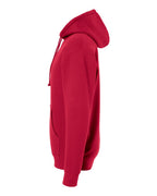 Left View of Red Midweight Hooded Sweatshirt - SS4500