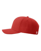 Left View of Red Surge Snapback Cap - 512