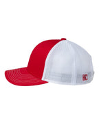 Left View of Red/ White Everyday Trucker Cap - GB452E