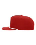 Left View of Red/ White Umpqua Snapback Cap - 256