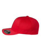 Left View of Red Youth Cotton Blend Cap - 6277Y