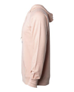 Left View of Rose Icon Lightweight Loopback Terry Hooded Sweatshirt - SS1000