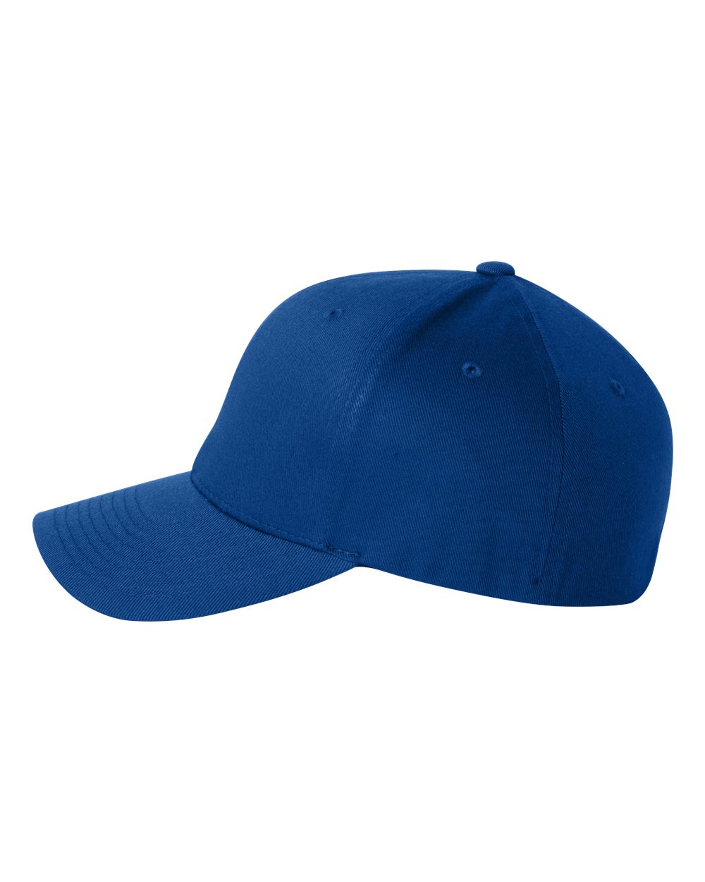 Left View of Royal Blue Cotton Blend Cap - 6277