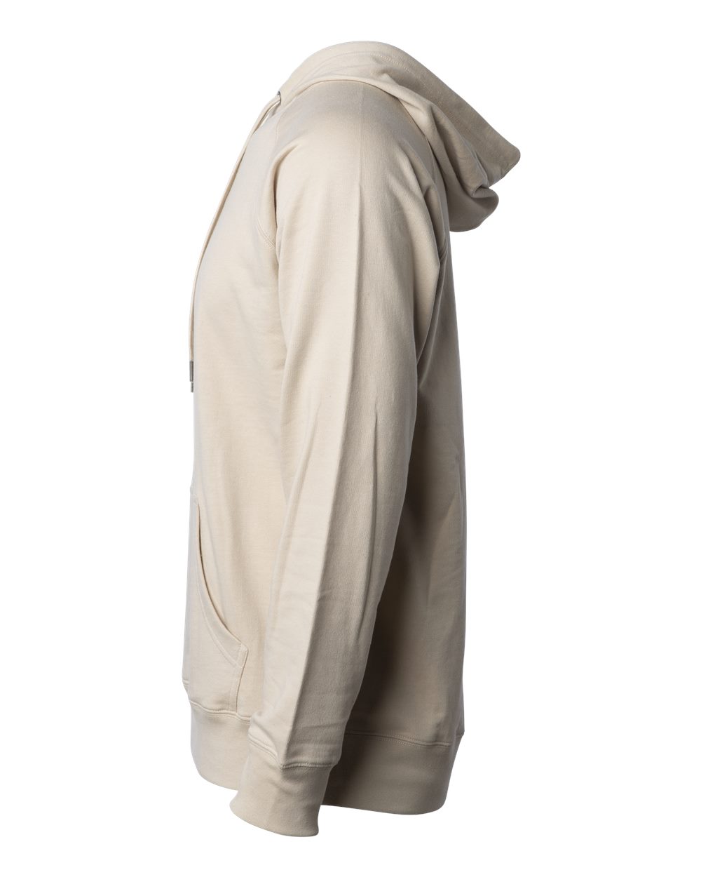 Left View of Sand Icon Lightweight Loopback Terry Hooded Sweatshirt - SS1000